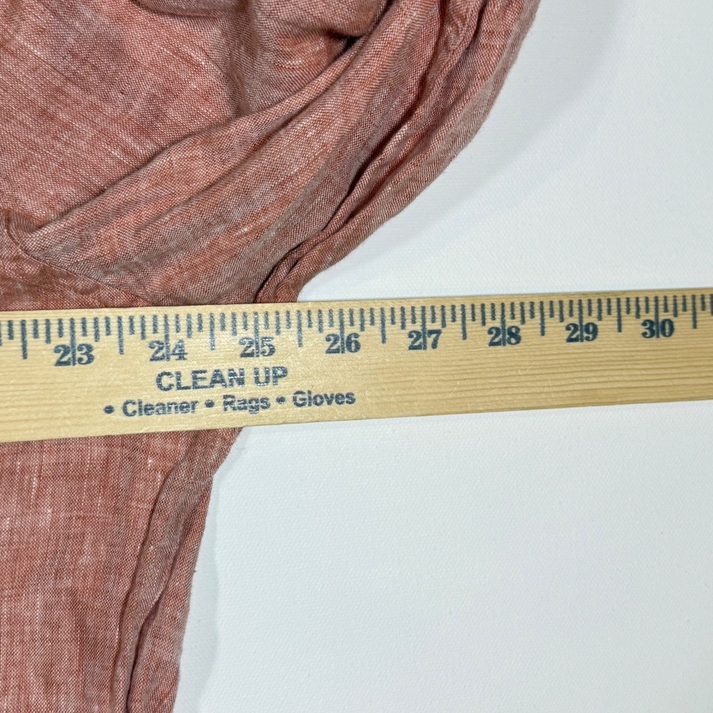 Murano Baird McNutt Linen Shirt Mens XLT Rose Pink Long Sleeve Coastal Beachy - Picture 9 of 10